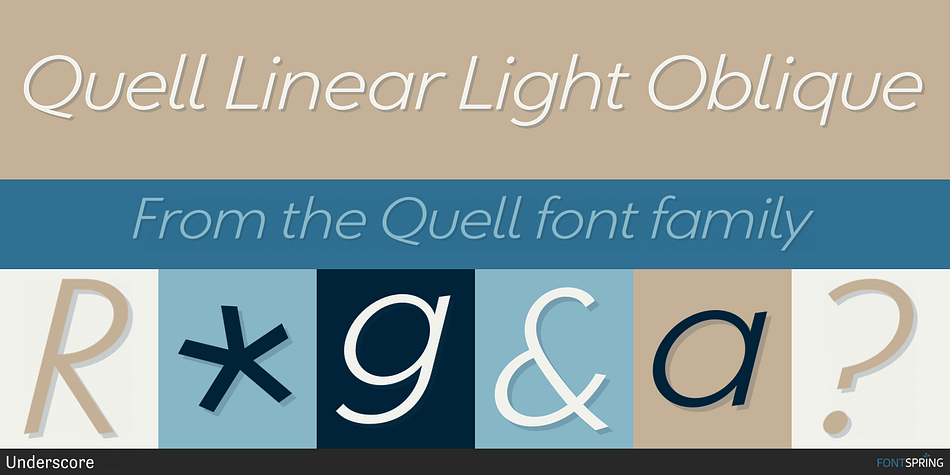 Quell Linear Light Oblique Font