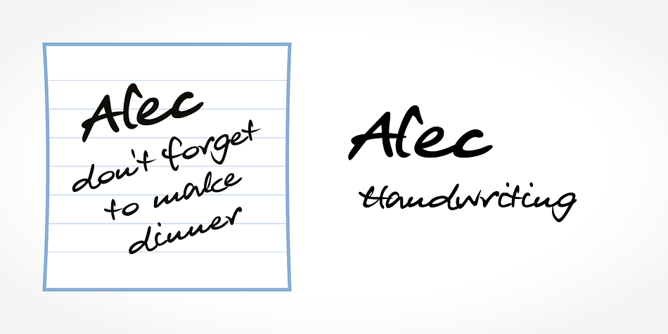 Digitized handwriting fonts are a perfect way to give documents the “very special touch”.