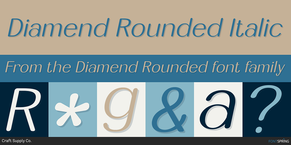 Diamend Rounded Italic Font