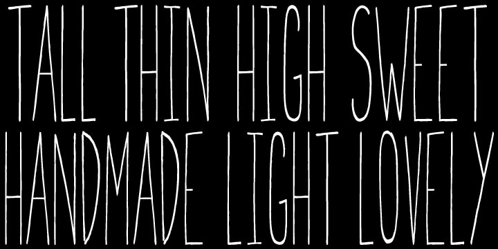This is a hand drawn, tall, light, thin retro inspired font.