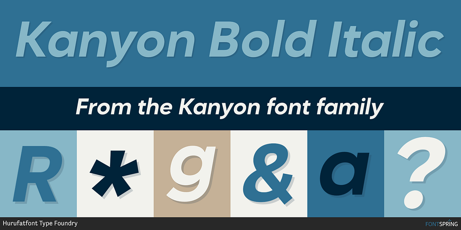 Kanyon Bold Italic Font