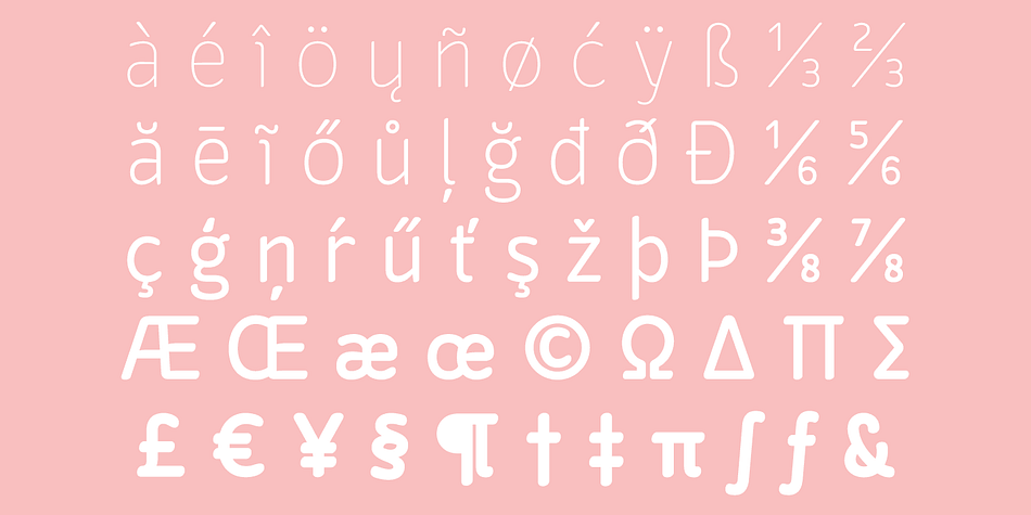 Lounge font family example.