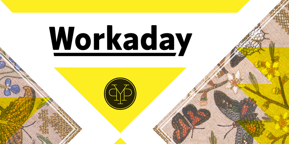 Workaday from Yes Please is a bold and clean contemporary take on the classic American Sans Serif.