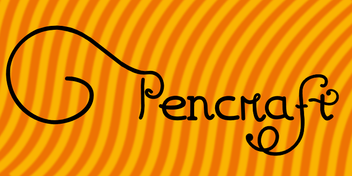Displaying the beauty and characteristics of the Pencraft font family.