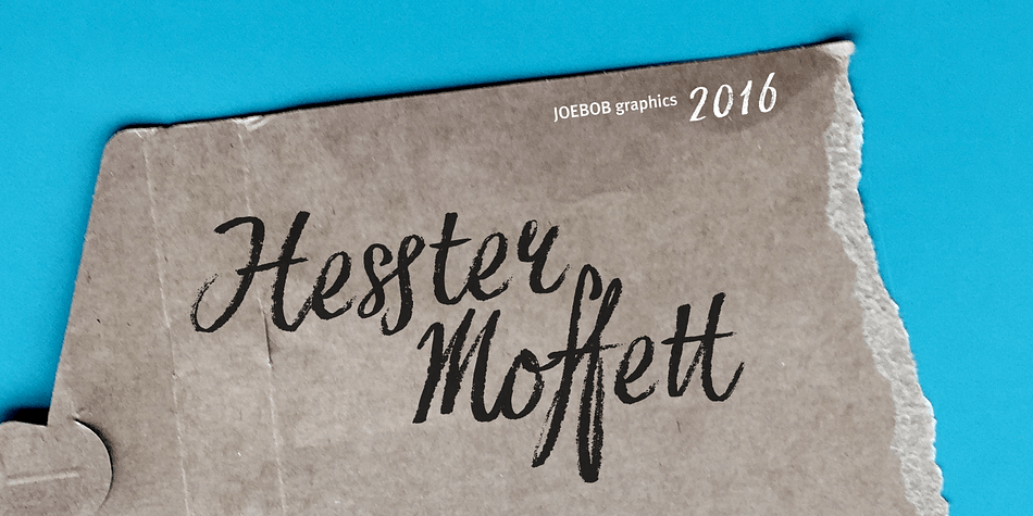 Displaying the beauty and characteristics of the Hesster Moffett font family.