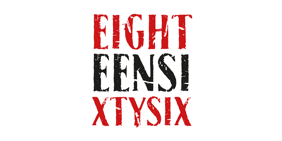 Emphasizing the popular Black No. 7 font family.