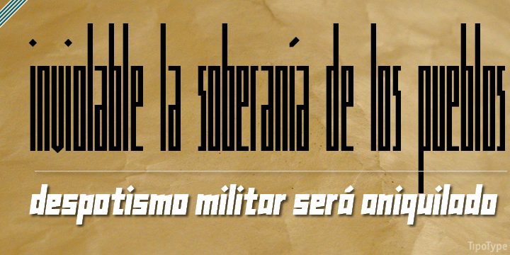 Muzarela font family example.