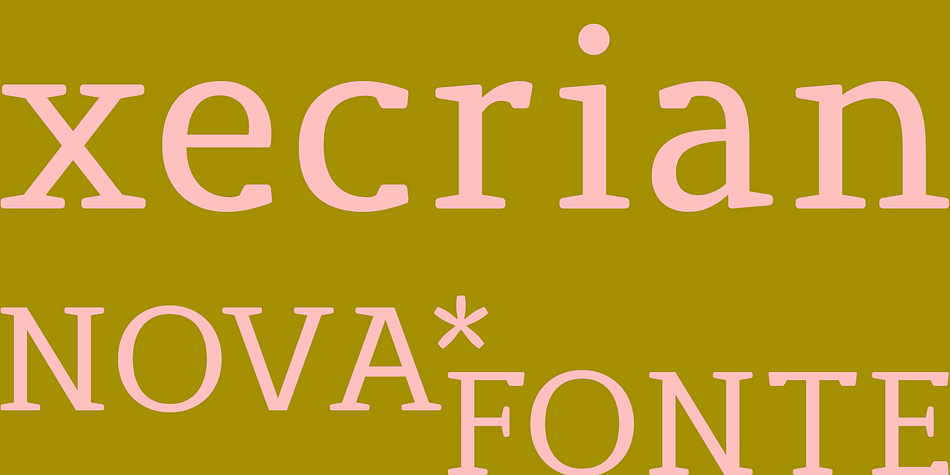 Displaying the beauty and characteristics of the Xecrian font family.