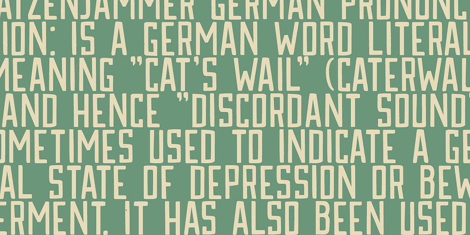 This all caps font comes with different upper and lower case glyphs and a non-eroded set of alternates for the lower case - for those who like their alphabet nice and neat.