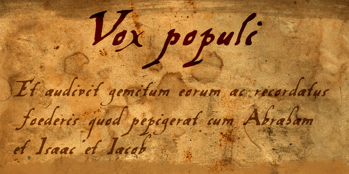 Vox Populi was modeled after an early 17th century Latin translation of a Greek epos.
