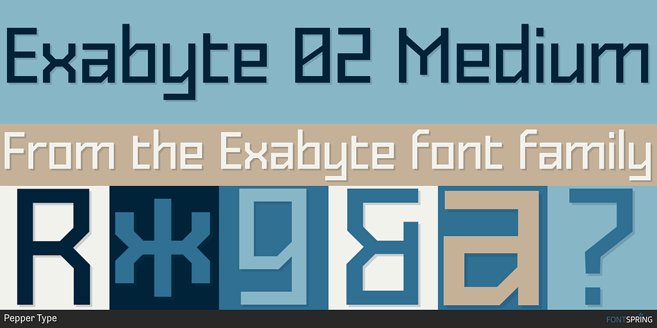 Exabyte 02 Medium Font