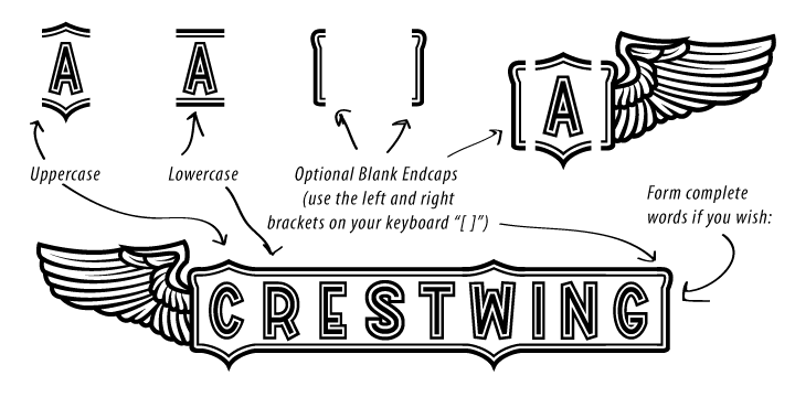 ABTS Crestwing is a  single  font family.