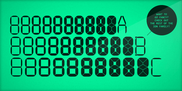 Displaying the beauty and characteristics of the ION B font family.