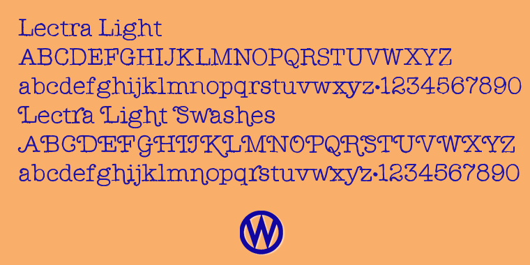Highlighting the LectraBold font family.