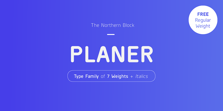 A modern rounded typeface combining humanist elements with a strong geometric grid.