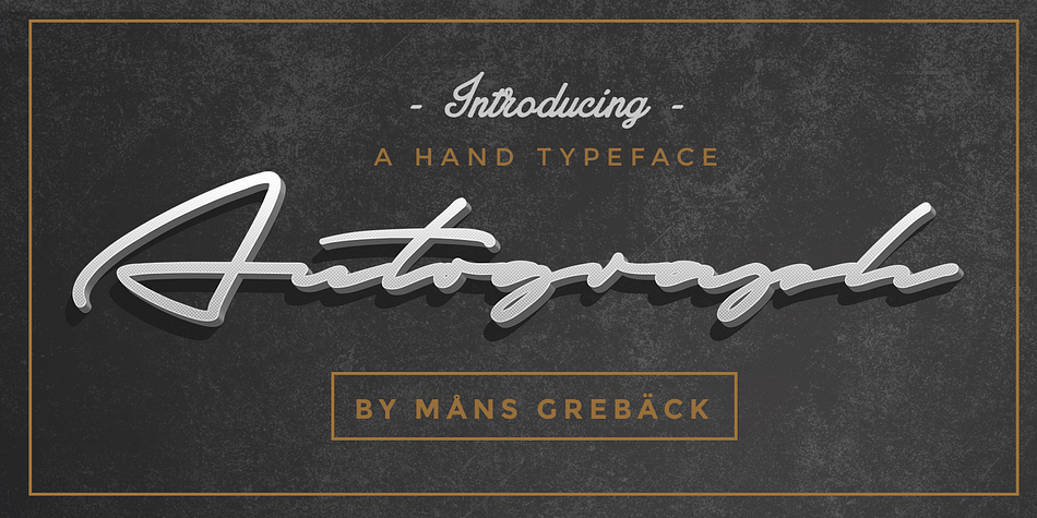 Displaying the beauty and characteristics of the Autograf font family.