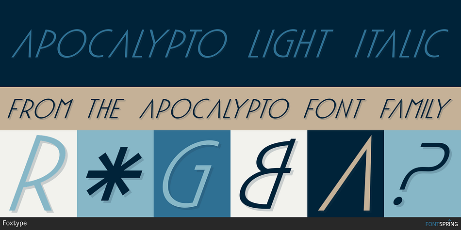Apocalypto Light Italic Font