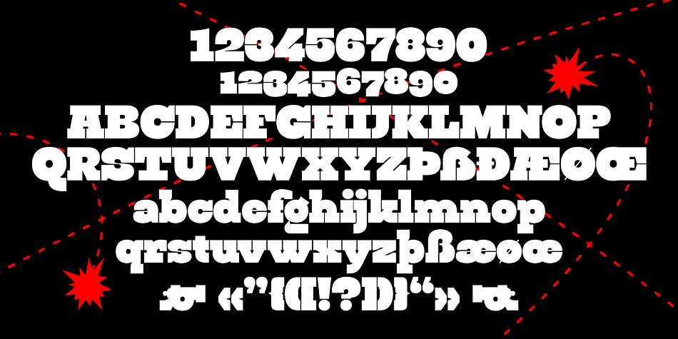 The Bombarda font is a display slab font by ParaType.