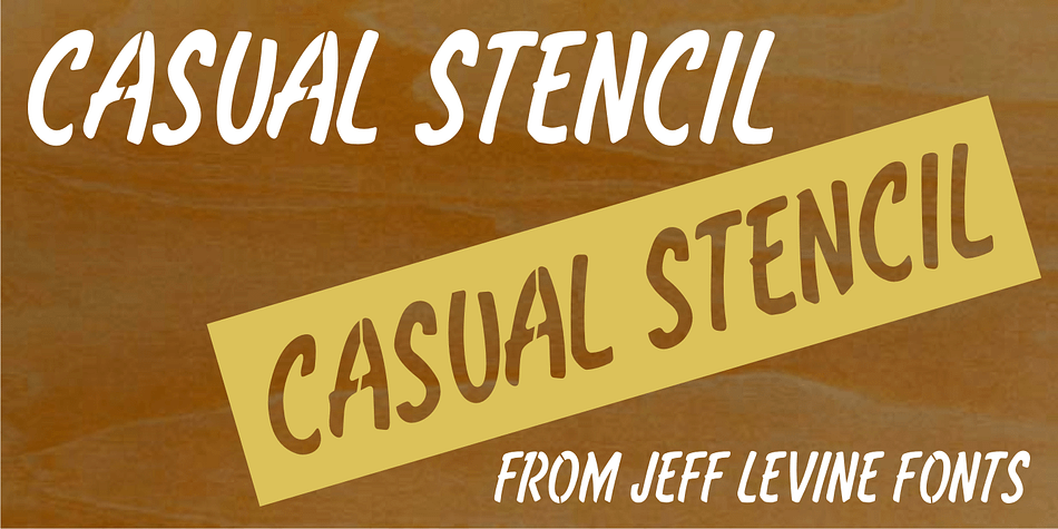 Casual Stencil JNL was modeled from a set of stencils used for store display work that are reminiscent of brush style casual lettering made popular by sign painters and show card artists.