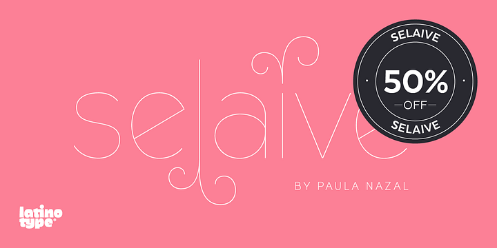 Selaive font family by Latinotype