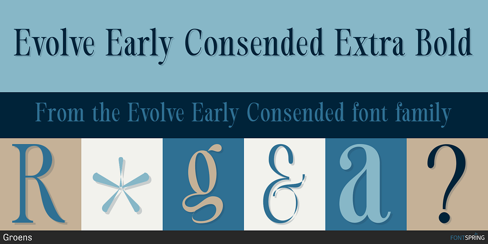 Evolve Early Consended Extra Bold Font