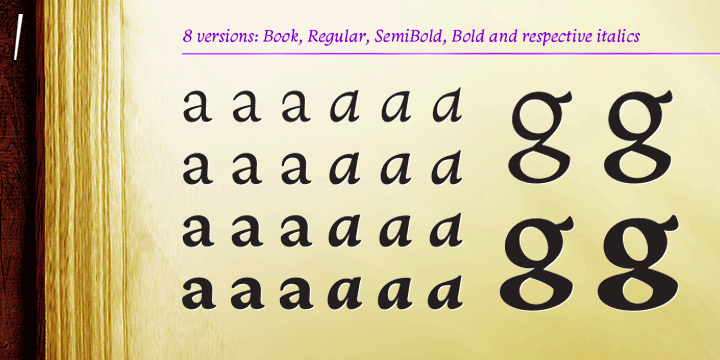 Moreover, the contrast between thick and thin strokes is relatively smaller than in conventional serif fonts.