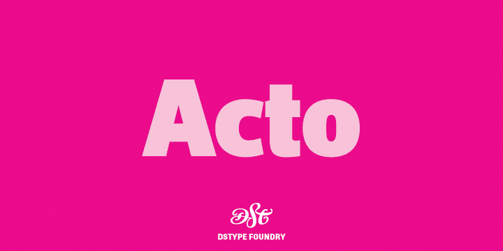 Acto is a type system designed as the sans serif counterpart of the previous released Acta.