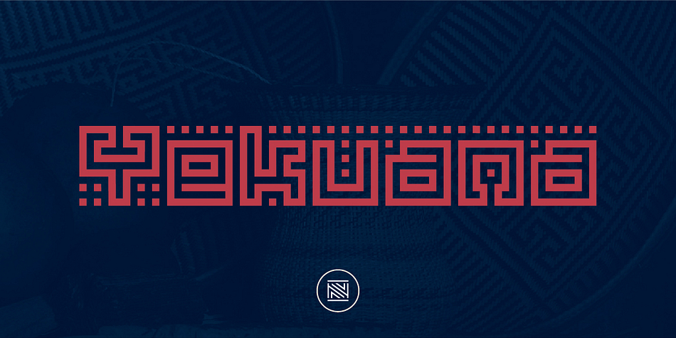 Yekuana is a typeface whose design is based primarily on the study of certain geometric ethnic ancestral Venezuelan signs, visually rich and originally used in the enrichment of various utilitarian objects with high symbolic and cultural content.