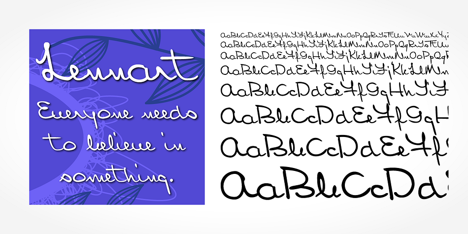 “Lennart Handwriting” is a beautiful typeface that mimics true handwriting closely.