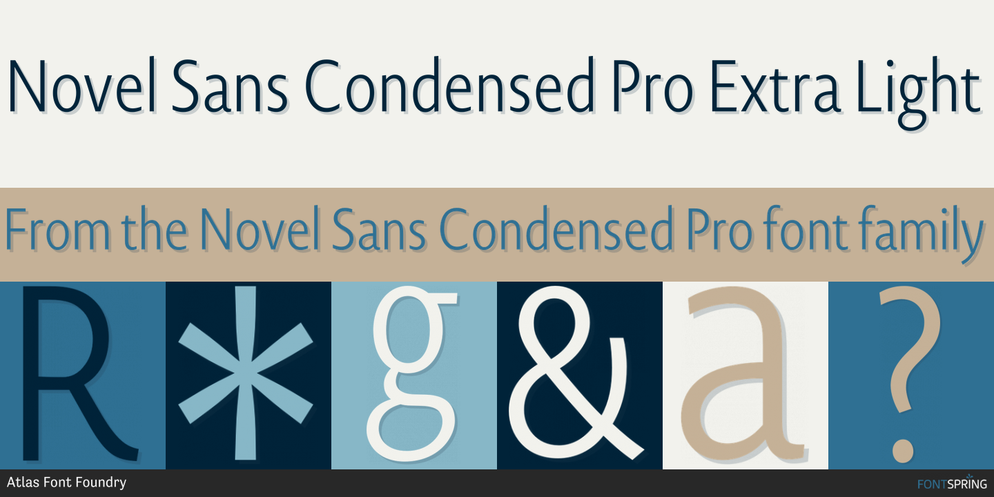 Similar Fonts To Novel Sans Condensed Pro