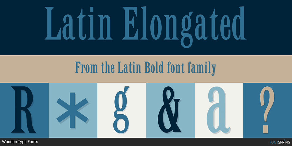 Latin Elongated Font