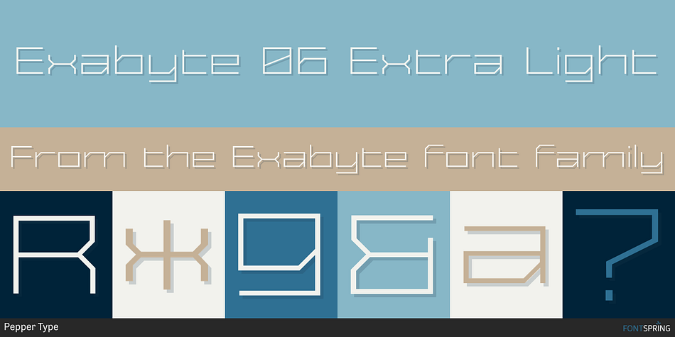 Exabyte 06 Extra Light Font
