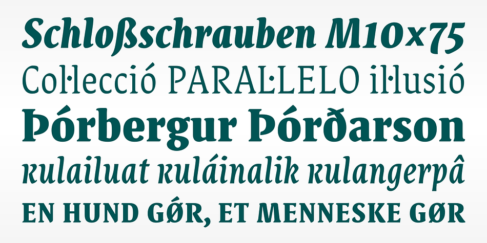 Destra is a nine font, serif family by IsacoType.