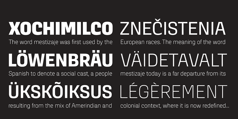 Kawak contains 454 characters and can support 128 languages through Latinotype