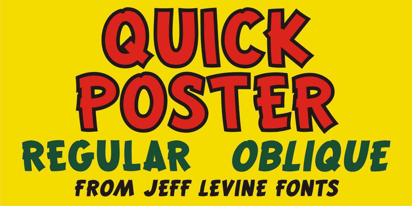 Quick Poster JNL Font