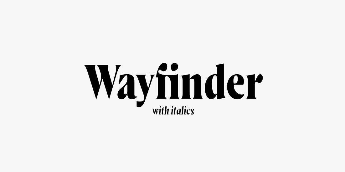 Wayfinder CF Font Poster