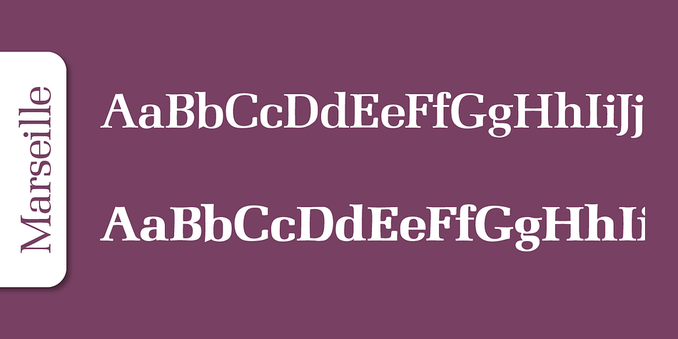 Emphasizing the popular Marseille Serial font family.