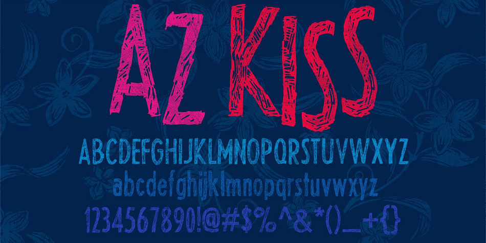 AZ Kiss font is inspired from sketches.