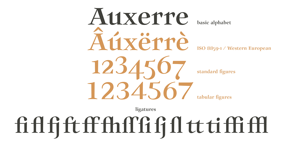 Auxerre is a a ten font family.