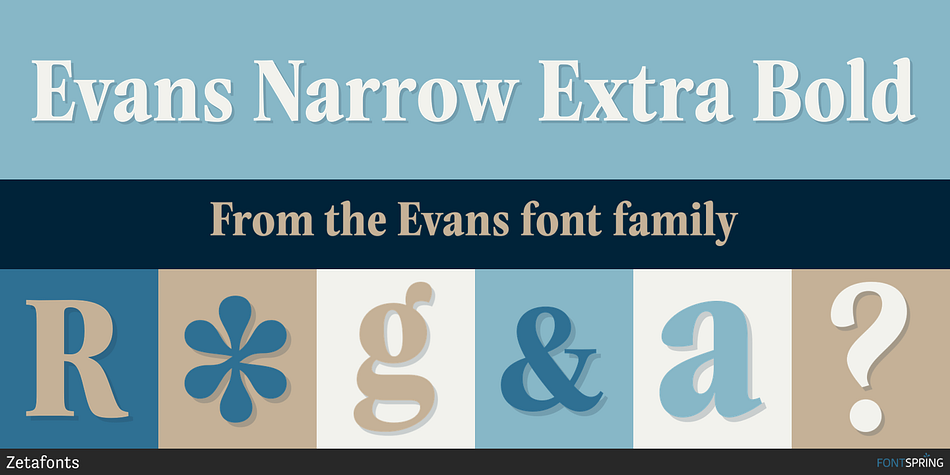 Evans Narrow Extra Bold Font