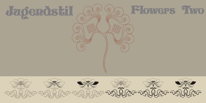 Jugendstil Flowers is a a three font family.