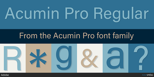 Fonts similar to Acumin Pro