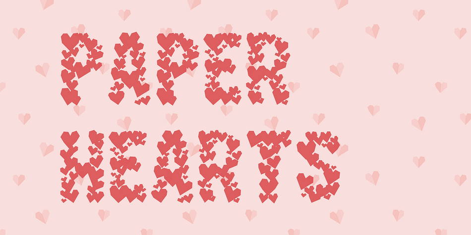 Paper Hearts mimics childhood construction paper creations.