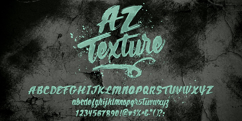 AZ Texture was inspired from a need to develop an easily changeable worn headline with a painted look.