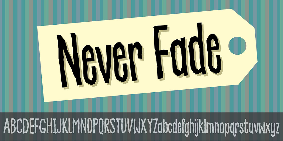 Displaying the beauty and characteristics of the Never fade font family.