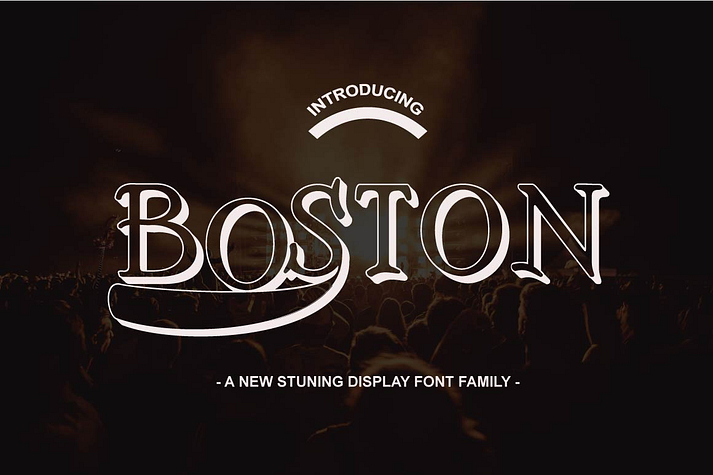 BOSTON Family is a new Display comes with two style both regular/Bold and Extrudes Styles, it