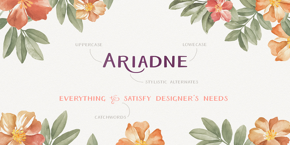 Highlighting the Ariadne font family.