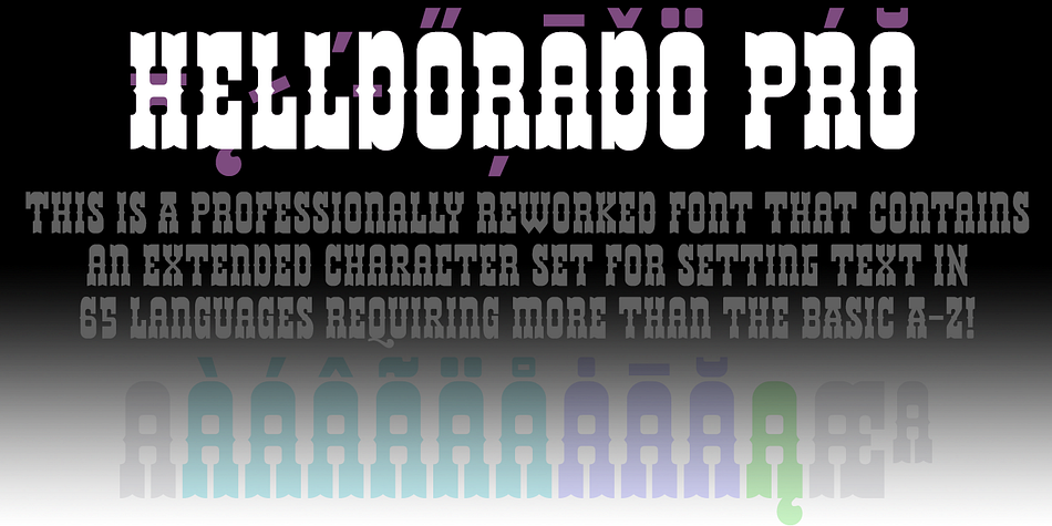 Highlighting the Helldorado Pro font family.