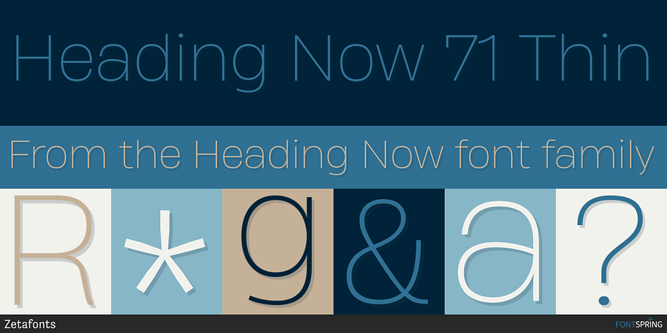 Heading Now 71 Thin Font