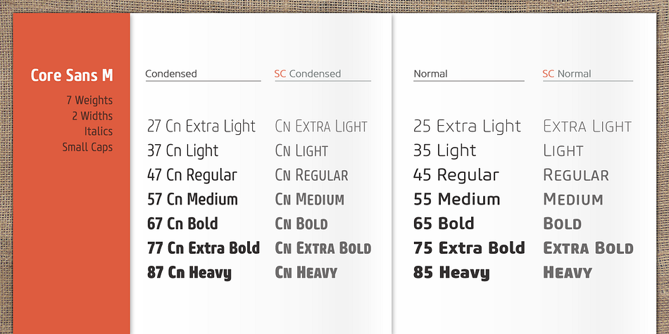 Simple and modern shapes with a tall x-height make the text legible and the spaces between individual letter forms are precisely adjusted to create the perfect typesetting.